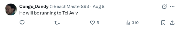 Captured screenshot of the reply by @BeachMaster893