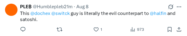 Captured screenshot of the reply by @Humblepleb21m