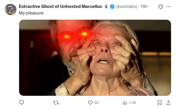 Captured screenshot of the reply by @oomahq