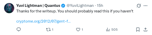 Captured screenshot of the reply by @YuviLightman
