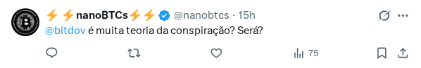 Captured screenshot of the reply by @nanobtcs