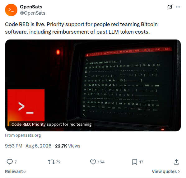 Captured screenshot: Code RED red-team support programme