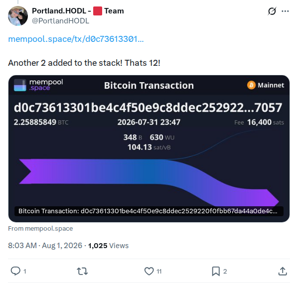 Captured screenshot: Reported 12 BTC saved through Slipstream
