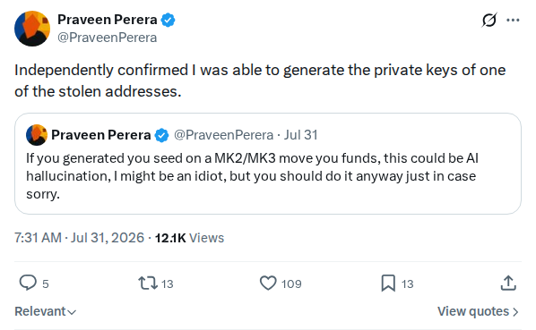 Captured screenshot: Praveenperera 2082972475915157907