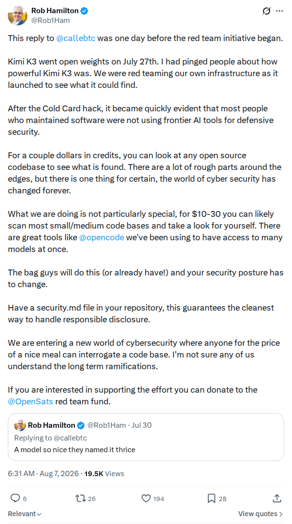 Captured screenshot: Red Team origin dates, scanning costs and disclosure advice