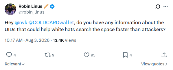 Captured screenshot: UID request to aid white hats