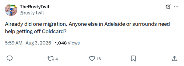 Captured screenshot: Offer of in-person migration help in Adelaide