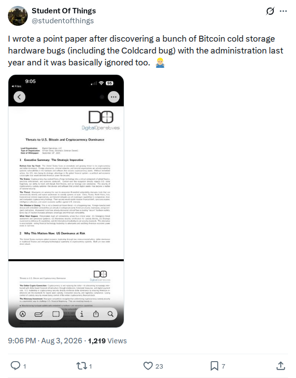 Captured screenshot: Point paper to administration ignored
