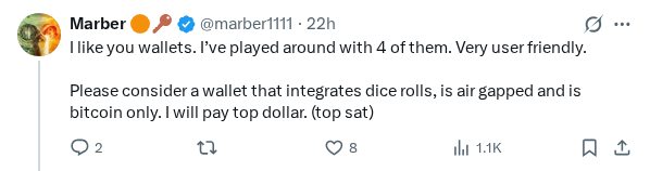 Captured screenshot of the reply by @marber1111