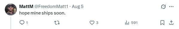 Captured screenshot of the reply by @FreedomMatt1