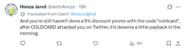 Captured screenshot of the reply by @anthAncze