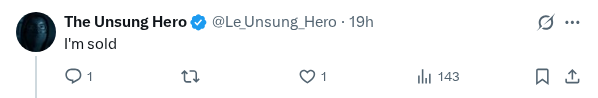 Captured screenshot of the reply by @Le_Unsung_Hero