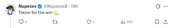 Captured screenshot of the reply by @Nupezes8