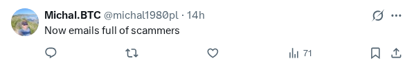 Captured screenshot of the reply by @michal1980pl