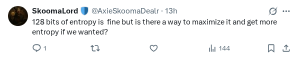 Captured screenshot of the reply by @AxieSkoomaDealr