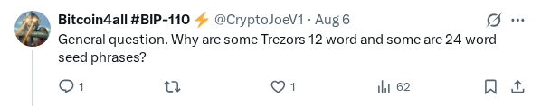 Captured screenshot of the reply by @CryptoJoeV1