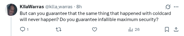 Captured screenshot of the reply by @klla_warras