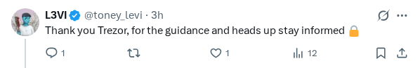Captured screenshot of the reply by @toney_levi