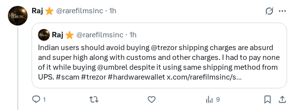 Captured screenshot of the reply by @rarefilmsinc