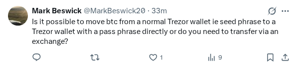 Captured screenshot of the reply by @MarkBeswick20