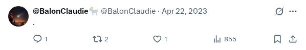 Captured screenshot of the reply by @BalonClaudie