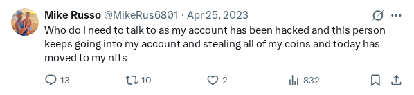 Captured screenshot of the reply by @MikeRus6801