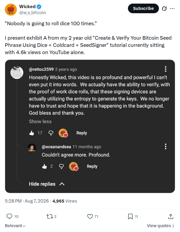 Captured screenshot: Counter-example to 'nobody rolls dice'